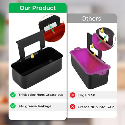 Recogedor de goteo para parrilla con kit de separadores de grasa de cocina 5