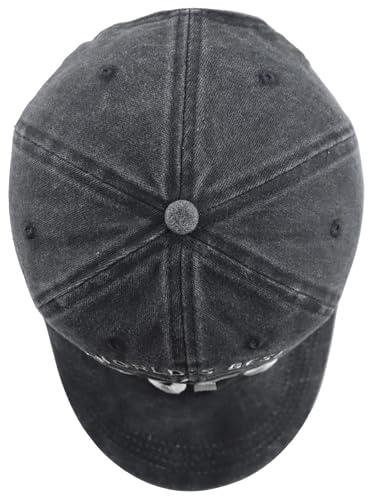 Image of World's Best Pops Hat for Men, Funny Adjustable Cotton Embroidered Papa Baseball Cap