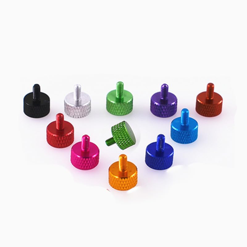 Generic M3.5x8mm Thumb Screws Reticulate Adjust Multicolour Screw Aluminum Bolts 2Pcs - (Color: Silver)