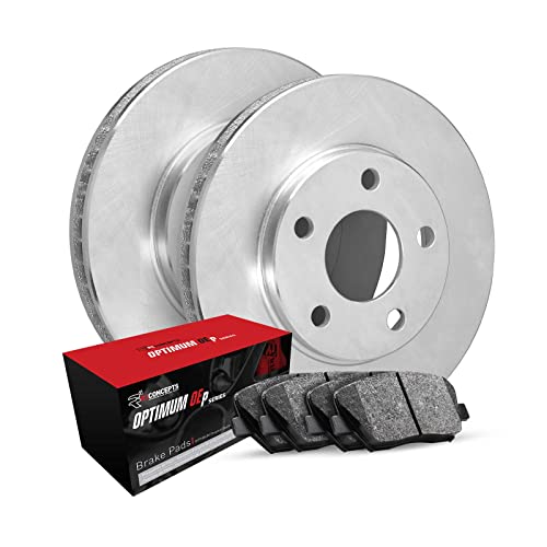 Image of R1 Concepts Front Brake Kit Fits 2019-2022 Audi Q3, Volkswagen Arteon; 2022 Volkswagen GTI, Jetta; 2018-2022 Volkswagen Tiguan| Optimum Oep Brake Pads and Blank Brake Rotors| 13.4 inch Front