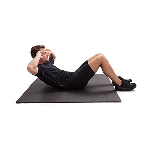 66fit Interlocking Mats x 4pcs - Home Gym Garage Floor Yoga Fitness Exercise, Karate, Workout, Judo, Black - Image 5