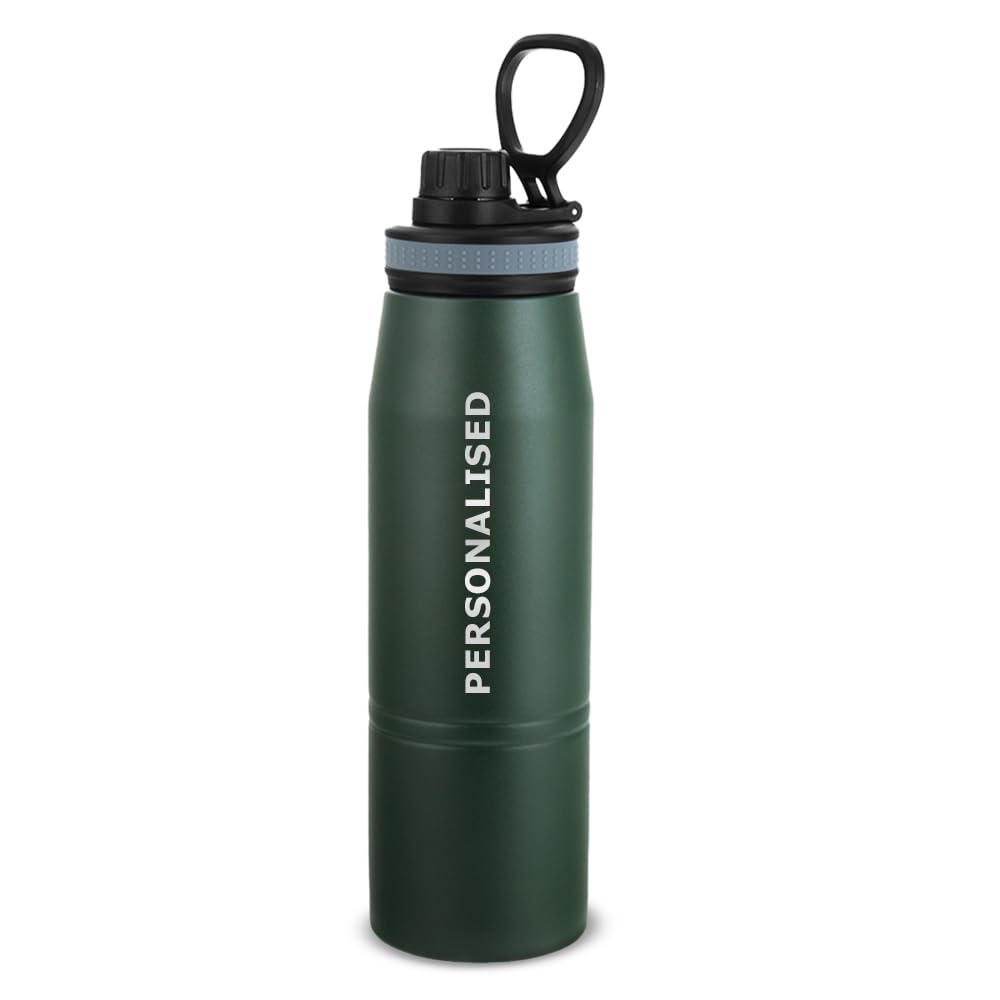 Borosil Go Sports 900 ml Personalised/Customized Bottle with Engraved Name & Logo | Stainless Steel Vacuum Insulated Flask, Green | 14 Hrs Hot & 18 Hours Cold | Ideal for Personal & Corporate Gifting (B0D2N877S8) Amazon Price History, Amazon Price Tracker
