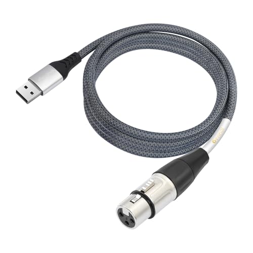 Câble XLR vers USB anti parasite de 3 mètres pour microphone et chant
