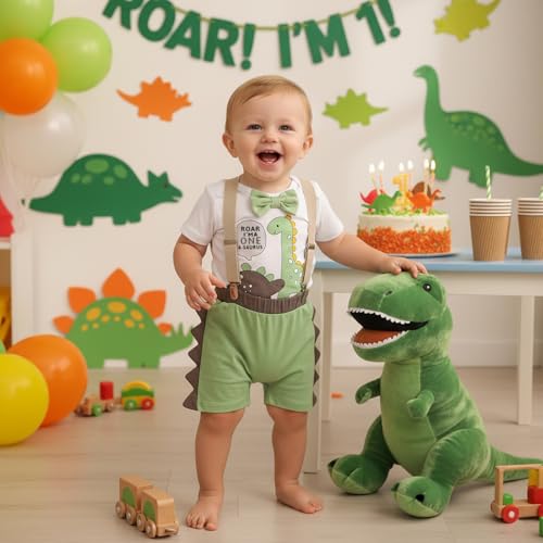 Image of Baby Boys 1st Birthday Cake Smash Outfit Hungry Caterpillar Bodysuit Bloomers Adjustable Y Back Suspenders Clothes Set