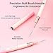 Ipencillo Nail Art Brushes, 6 Pcs Nail Liner Brushes for Nails, Nail Brushes for Nail Art Lines, Details, Edge and Plaid, Nail Art Brushes with Cap, Thin Liner Brushes Sizes 6/9/12/15/18/25 mm, Pink