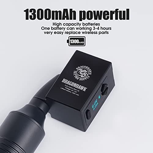 Dragonhawk Wireless Tattoo Battery Power Supply Lightweight Small Lcd Display Screen For Tattoo Pen Machine (Dc) #TOP3