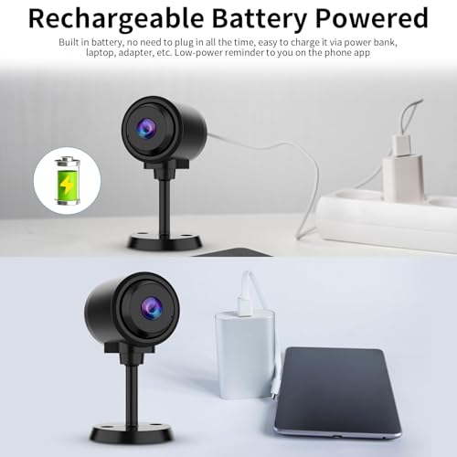 Image of VSTARCAM Tiny Camera for Home Security 1Pcs, 2.4GHz WiFi Portable Battery Operated with IR Night Vision, Human Detection, 136 Wide Angle, Baby Monitor Small Motion Activated Camera