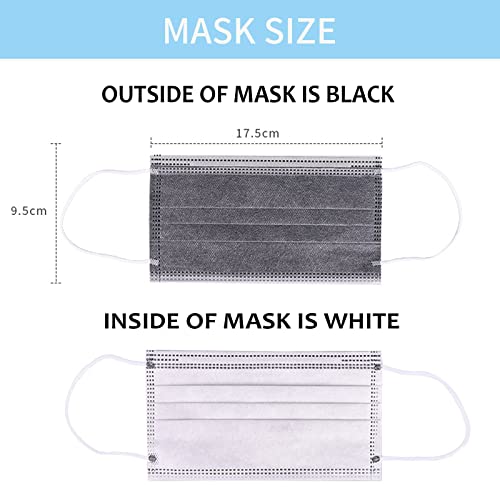 Disposable Face Masks, 100Pcs Grey Masks, 3 Ply Disposable Mask