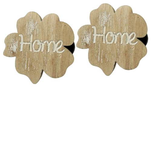 2 Embrasses, Pinces à Rideaux décoration ou voilages, en Bois, modèle Lovely Home, Couleur Naturelle