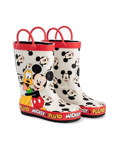 Disney Mickey & Pluto Boys Multicoloured Rain Boots | Outdoor Play Footwear with Handles for Easy Carrying Merch3