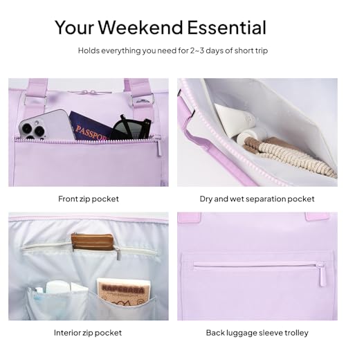 Image of TOPEAST Travel Duffle Bag, Weekender Bags for Women with Shoe Compartment