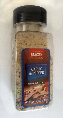 GARLIC & PEPPER Seasoning by Blazin Blends Spices 9.5 oz... mtc