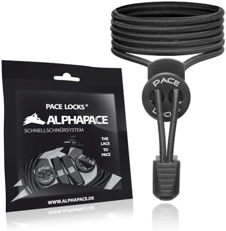 ALPHAPACE Pace Locks  elastyczne sznurówki, sznurowadła bez wiązania, zapięcie typu slip-on, dla sportowców, młodzieży i osób starszych, 120 cm