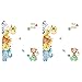 TomaiBaby 2 Feuilles Belle Modèle Animal de Bande Dessinée Stickers Muraux Stickers Muraux (Coloré)