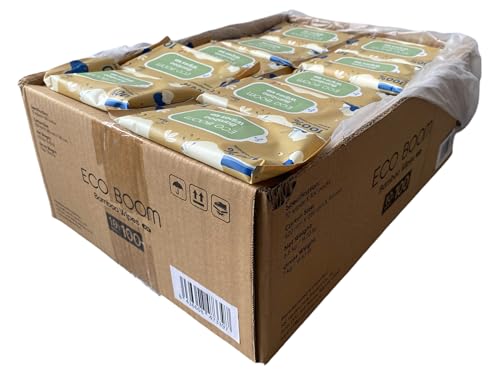 ECOBOOM, Toallitas húmedas bambú 100% biodegradable, 99,7% agua pura (1000 toallitas - 100 paquetes de 10 ud)