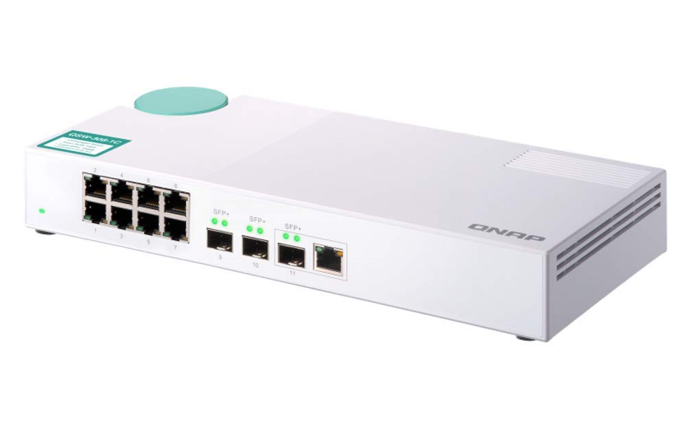 QNAP QSW-308-1C commutateur réseau Non-géré Gigabit Ethernet (10/100/1000) Blanc