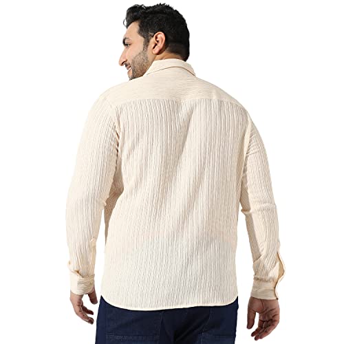 Image of Instafab Plus Men's Button Up Regular Fit Shirt for Casual Wear Modern Clothing Shirt Crafted with Regular Sleeve, Comfort Fit & High-Performance for Everyday Wear