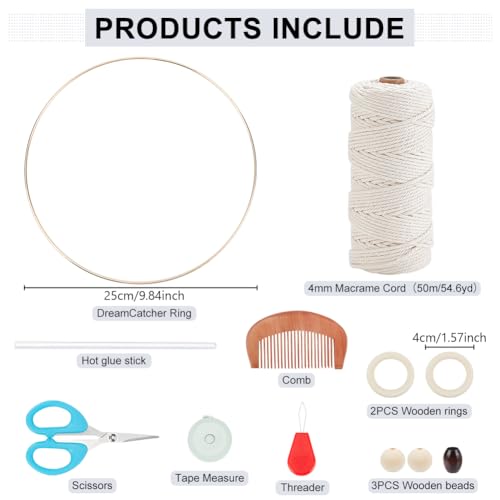 ORIGACH DIY Macrame Owl Wall Hanging Tapestry Kit Macrame Owl Kit for Beginner Boho Handmade Woven Wall Hanging Decor for Living Room Bedroom - Image 2