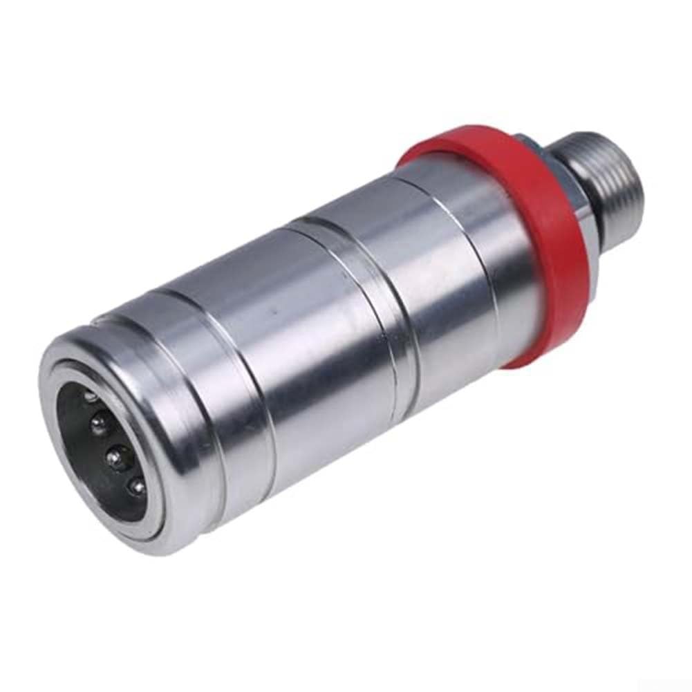 AL221083 - Raccordo idraulico per attacco rapido femmina M22 x 1,5, compatibile con trattore agricolo 6110, 6400, 7420, 4039T, 6068T, in acciaio zincato, a prova di perdite, autobloccante, ad alta