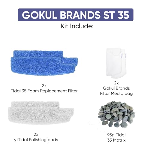 Image of Tidal 35 Filter Maintenance and Replacement Filter Media Kit, Including Aquarium Filter Media Bags (Tidal 35 Polishing Pads, Tidal 35 Foam Filter Sponge, Tidal 35 Matrix Bio Media)
