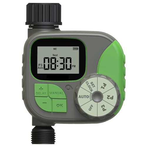 domyno Timer Irrigazione Giardino Centralina Programmatore Temporizzatore irrigatore, funzione Pioggia, modalità...