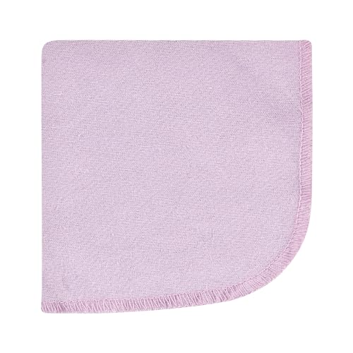 Image of Hudson Baby Unisex Baby Flannel Cotton Poly Washcloths, Purple Dainty Floral 10 Pack, One Size