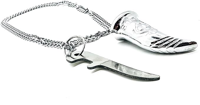Silver Khanda Kirpan Pendant Jewellery For Men Necklace Sikh Neck Chain Khanda With Silver Chain Sikhism Pendant For Sikh Fashion Accessory Kirpans For Airport