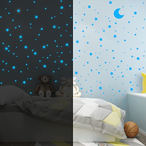 Glow Ceiling Stars Blue for Kids Bedroom Glow in The Dark Stars for Ceiling/Wall,Room Decor,Wall Stickers - Image 4