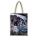 Produktbild Canvas Umhängetasche Casual Bag Canvas Tasche Damen Große Canvas-Einkaufstasche Double View4 35 * 45Cm