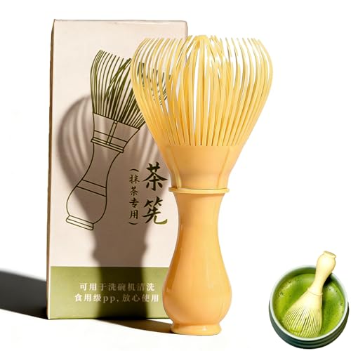 Matcha Whisk, PP Resin Matcha Stirrer, Easy to Clean Tea Whisk, MatchaTea Mixer Brush for Frothy Smooth Tea Preparation, Authentic Japanese Tea Ceremony Tool, Mold Proof and Durable