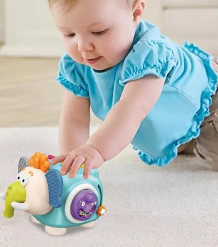 Image of Elephant Baby Sensory Busy Cube Toy for Toddlers - 6-in-1 Interactive Plastic Activity Cube - Fine Motor Skills Travel Learning Toy for Infants (Elephant)