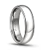 Crownal 6mm/5mm/4mm/3mm/2mm White Tungsten Carbide Polished Classic Dome Wedding Ring All Sizes (6mm, 10)