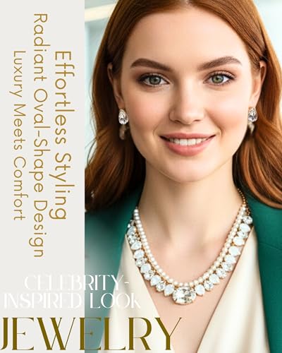 Image of Mansiyaorange Statement AD CZ American Diamond Cubic Zerconia Pearl Necklace Set | Gold Plated Chunky Fashion Jewelry for Women & Girls
