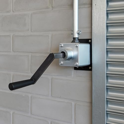 Image of Livshine Manual Rolling Shutter Handle | Fits 18 mm Gearbox Spindle | Heavy-Duty Steel L-Crank with Textured Grip for Shop & Industrial Roller Shutters