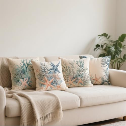 Housse coussin 70x70 bleu grand coussin extérieur imperméable de prestige