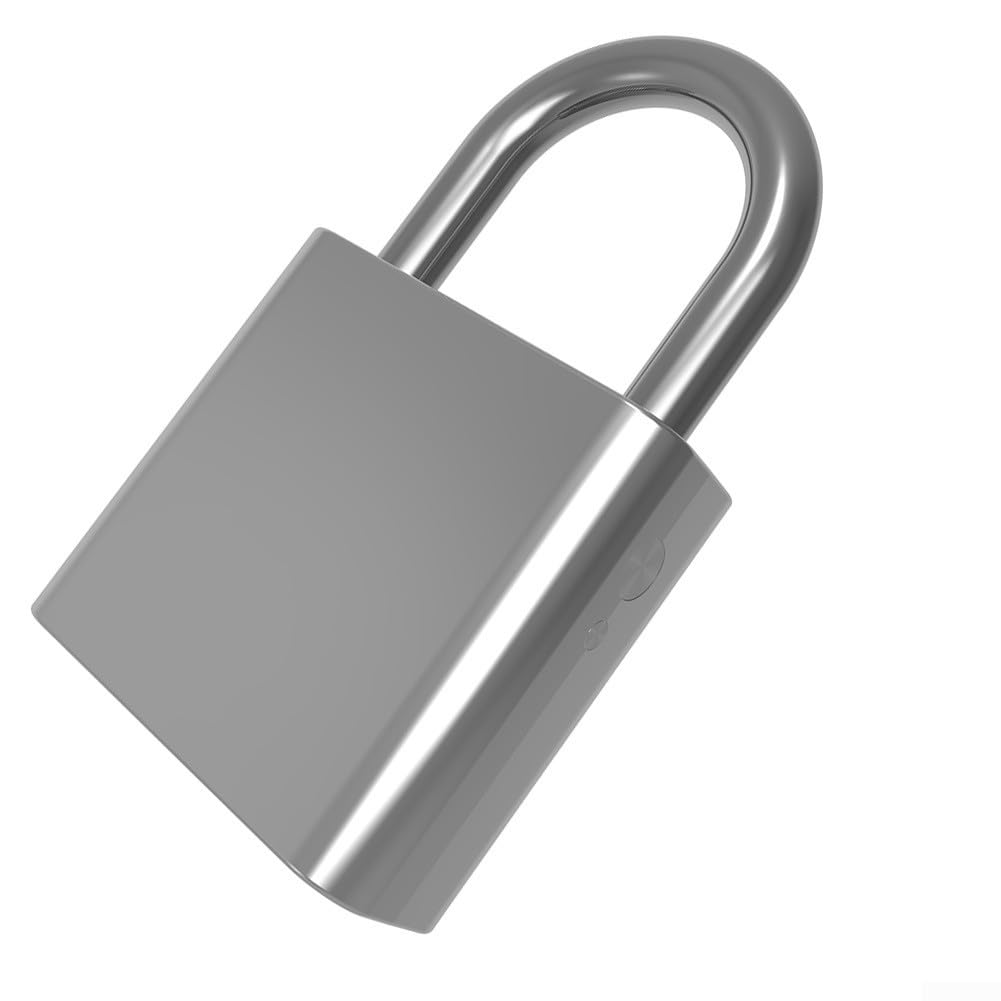 Cadenas intelligent pour empreintes digitales avec 60 empreintes digitales, application mobile via Oklock+, étanchéité IP65 en alliage de zinc et construction en acier inoxydable, 160 mAh