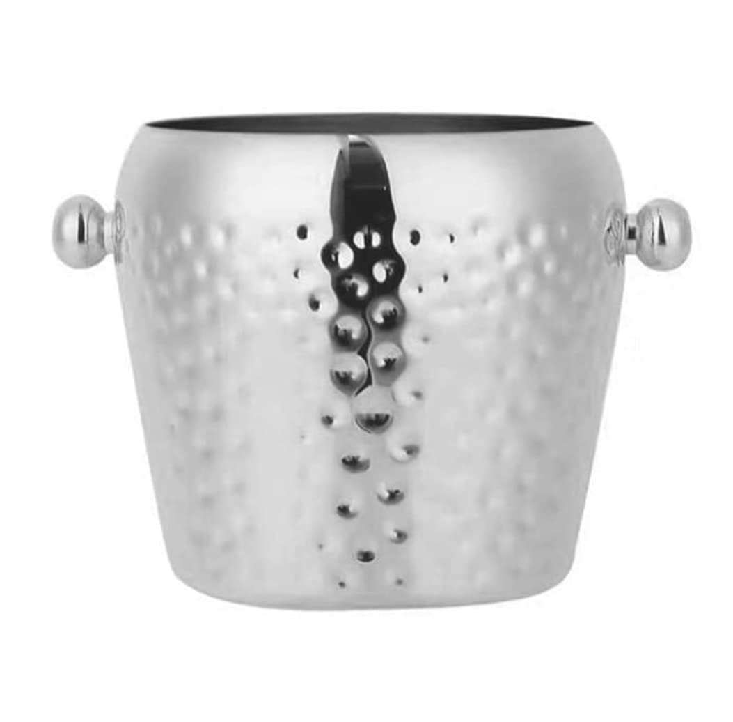 Seau a Glace Seau Champagne Seau À Glace INOX Vin Champagne Seau À Glace Seau Réfrigéré Rafraîchisseur de Bouteille Vin (Color : Blue,Silver, Size : 1L)