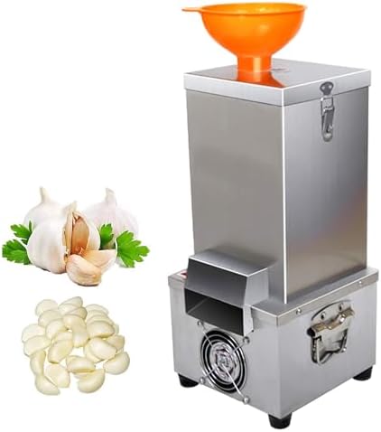 200W Commercial Electric Garlic Peeler, 25Kg/H Garlic Peeling Machine,Automatic Garlic Skin Remover, for Restaurant Hotels4 Knives