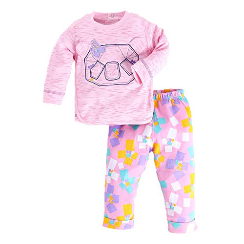 BABY GO Unisex Baby Cotton Solid Top And Pajama Set
