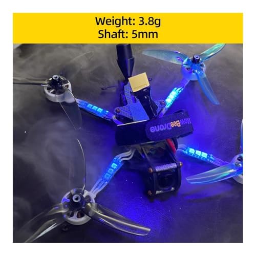Hélices quadricoptère 5043 V2 tripales en PC pour une trajectoire fluide