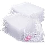 KIRZAX 100 Bolsas De Regalo De Organza,10 X 15 cm,Bolsitas de Tela Pequeñas...