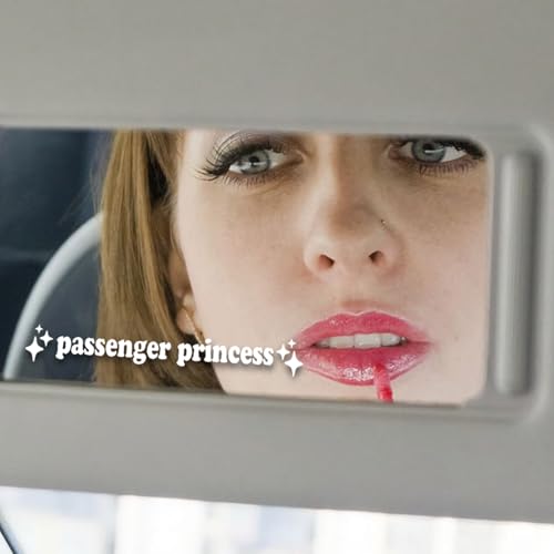 Image of Yuanchu 4 Pcs Princess Car Stickers - Window, Rearview Mirror Decals - Cute Vinyl Stickers - Positive Affirmation Car Accessories for Women