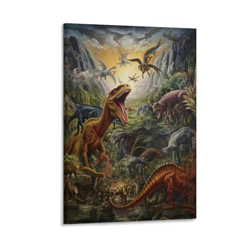 Dinosaures murale impression toile pour renouveler la déco de chambre