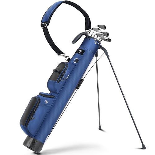 Shopsource Golf Stand Bag with Cooler, Blue/Black