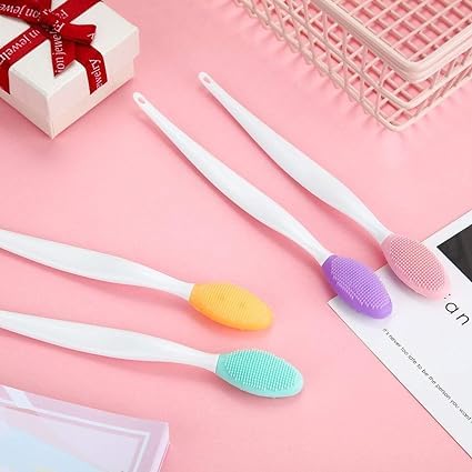 BANIRA Silicone Double-Sided Soft Exfoliating Face & Lip Brush / (Multicolor) 2