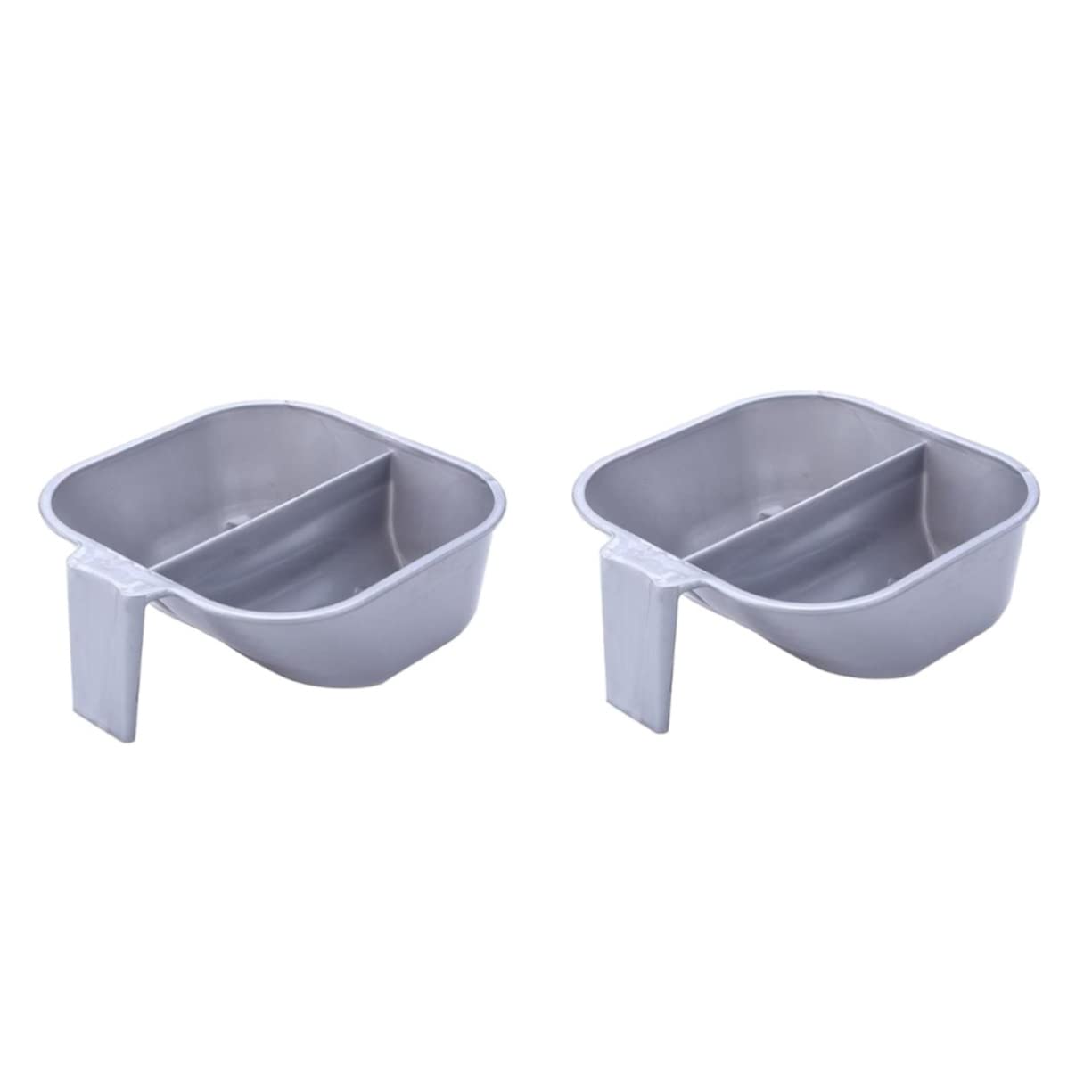IWOWHERO 2 Pcs Double Hair Mixing Bowl Kit Hair Dyeing Bowls for Salon Use Sturdy Plastic Material