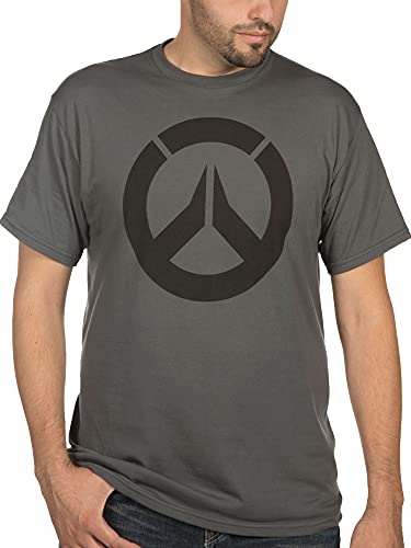 Image of JINX Men's Overwatch Logo Cotton T-Shirt XX-Large Charcoal
