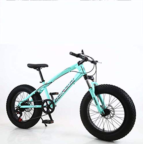 AISHFP Fat Tire Mens Mountain Bike, Double Disc Brake/High-Carbon Steel Frame Cruiser Bikes
