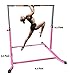 Pro-Gymnastics Expandable Gymnastics Kip Bar Horizontal Bar Junior Gymnastic Training High Bar Asymmetric Bar 13 Level Height Adjustable 3 to 5 FT Cushioned Bar & Curved Legs (Pink)