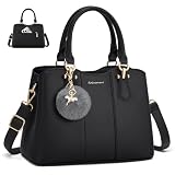 RAINSMORE Sac a Main Femme Cuir PU Sacs à Main Portés Main Femme Sac à Main Bandoulière Sac Fourre Tout Sac Besace Sacoche Femme pour Université Travail